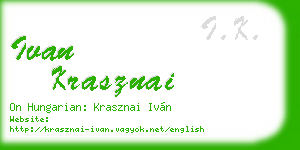 ivan krasznai business card