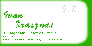 ivan krasznai business card
